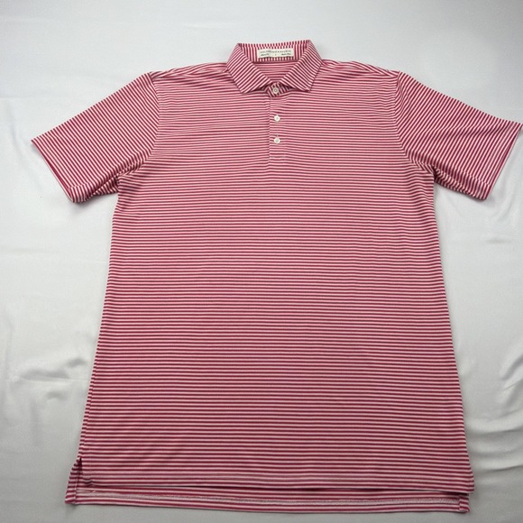 Holderness & Bourne Other - Holderness & Bourne Polo Shirt Mens Size L Red White Striped Golf Short Sleeve